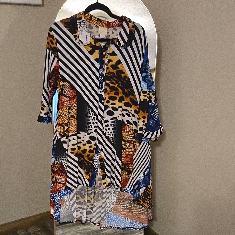 Multicolor Animal Print Women's Top